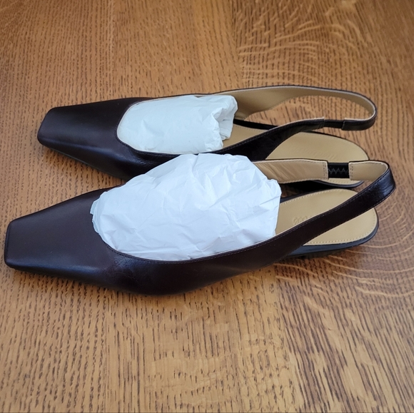 Madewell Ophelia Leather Slingback Flats -Espresso Bean - Picture 5 of 9